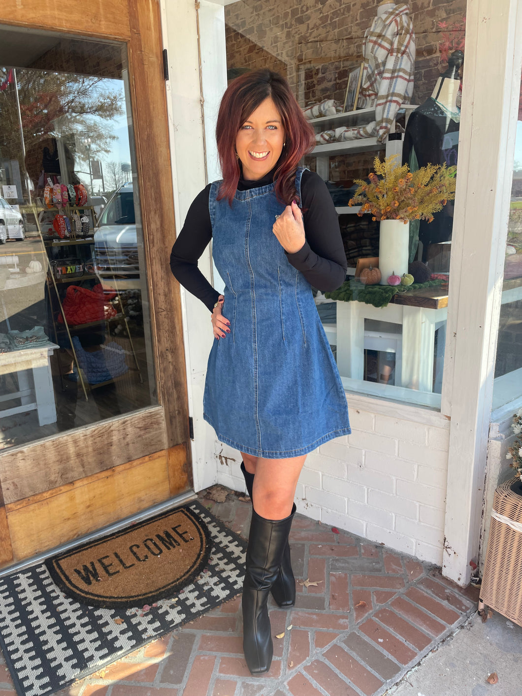 Decked in Denim Mini Dress