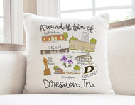 Dresden's All Around the Town Pillow w/ Insert