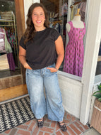 Mineral Wash Barrel Jeans