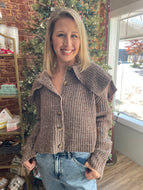 Settle Down Knitted Collar Sweater