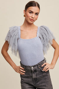 Don't Be Cruel Ruffle Sleeve Bodysuit