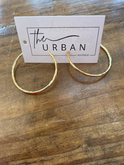 Textured Gold Hoops