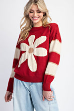 Load image into Gallery viewer, Merlot Flower Sweater
