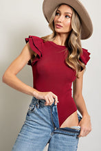 Load image into Gallery viewer, Just Jess Ruffle Sleeve Bodysuit
