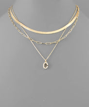 Load image into Gallery viewer, Initial Charm Layered Necklace
