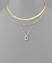 Load image into Gallery viewer, Initial Charm Layered Necklace
