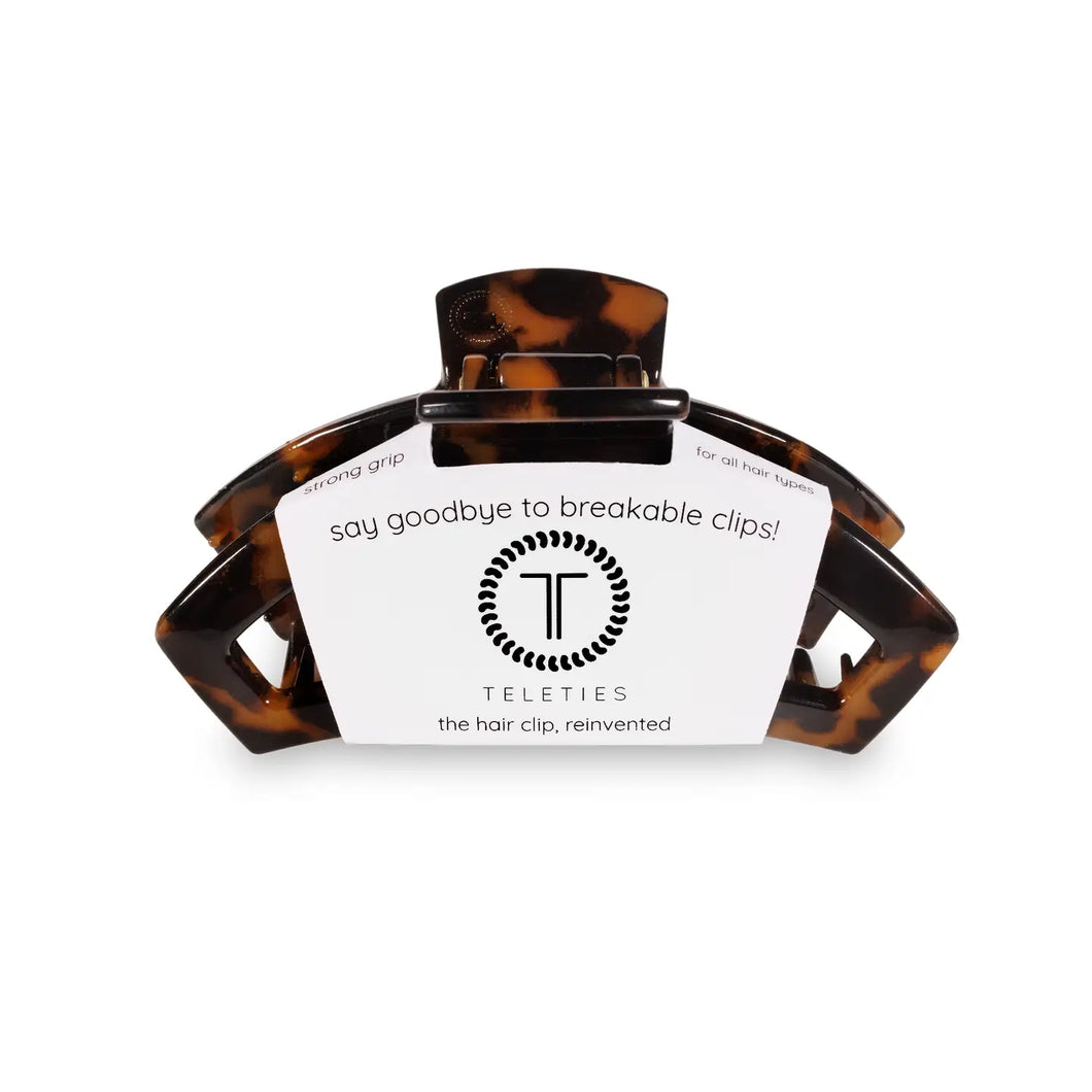 Tortoise Open Hair Clip Small