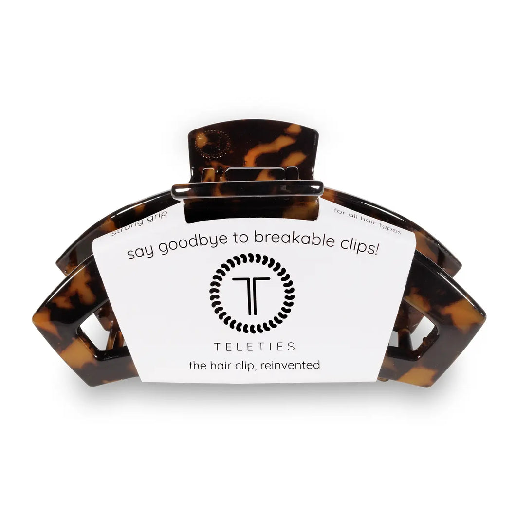 Tortoise Open Hair Clip Large