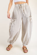 Sunday Striped Drawstring Pants