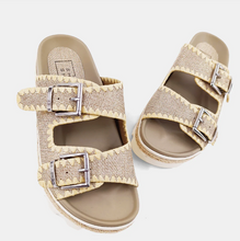 Load image into Gallery viewer, Laura Gold Woven Sandal
