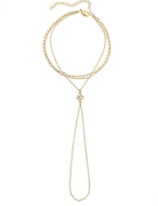 Layered Clover Hand Chain