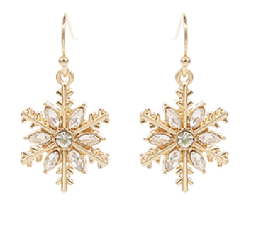 Sparkly Snowflake Earrings