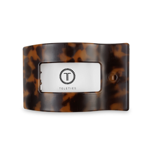 Tortoise Medium Flat Rectangle Hair Clip