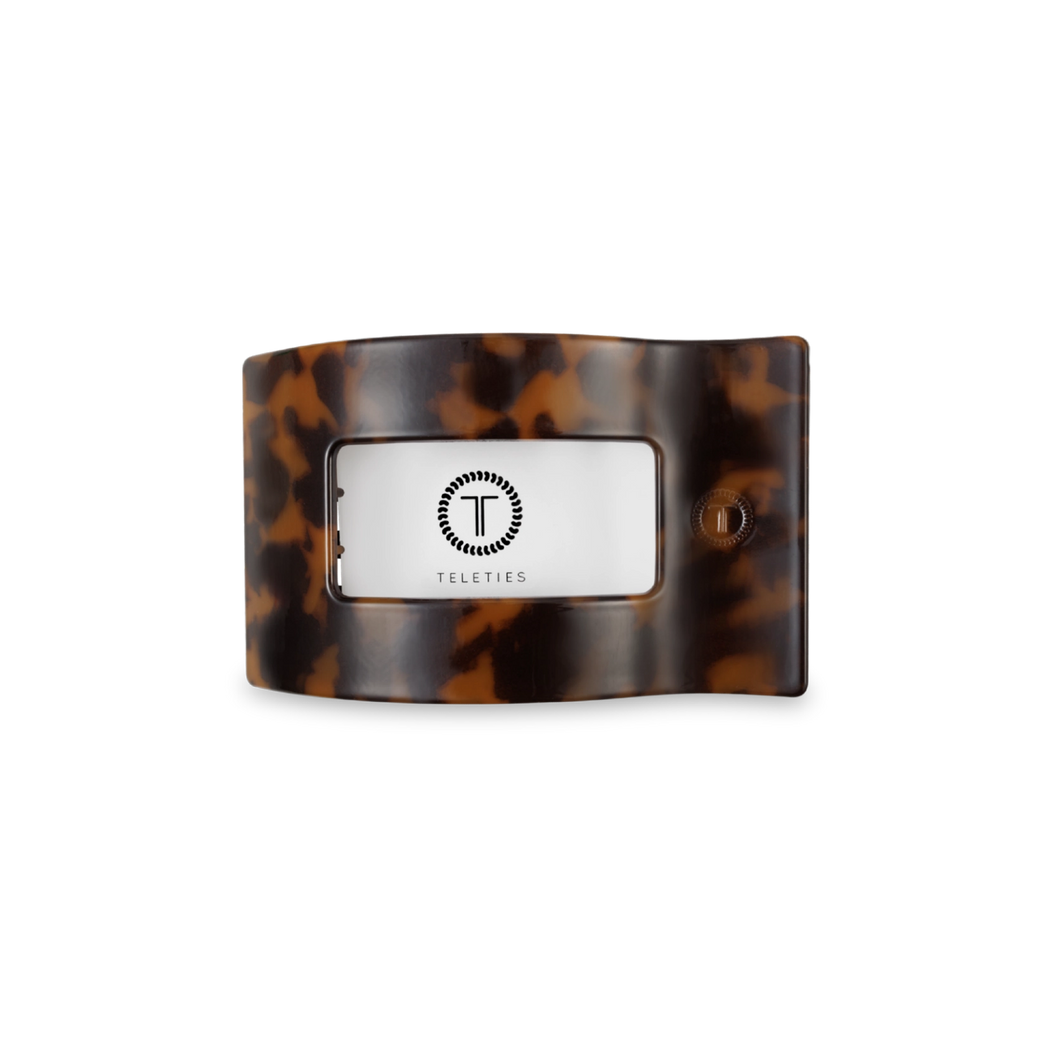 Tortoise Small Flat Rectangle Hair Clip