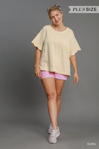 Salli Scallop Oversized Top