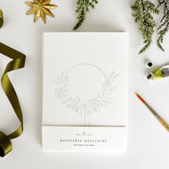 Wreaths Paintable Notecards Watercolor Set