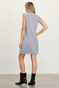 Ask Me Later Mock Neck Sleeveless Knit Dress