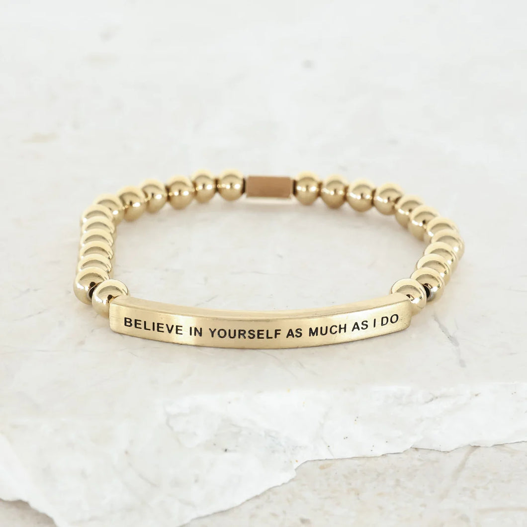 Believe In Yourself Gold Bracelet
