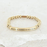 Believe In Yourself Gold Bracelet