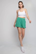 Load image into Gallery viewer, Green Crinkle Woven Shorts
