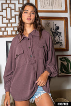 Load image into Gallery viewer, Maya Oversized Button Up Top
