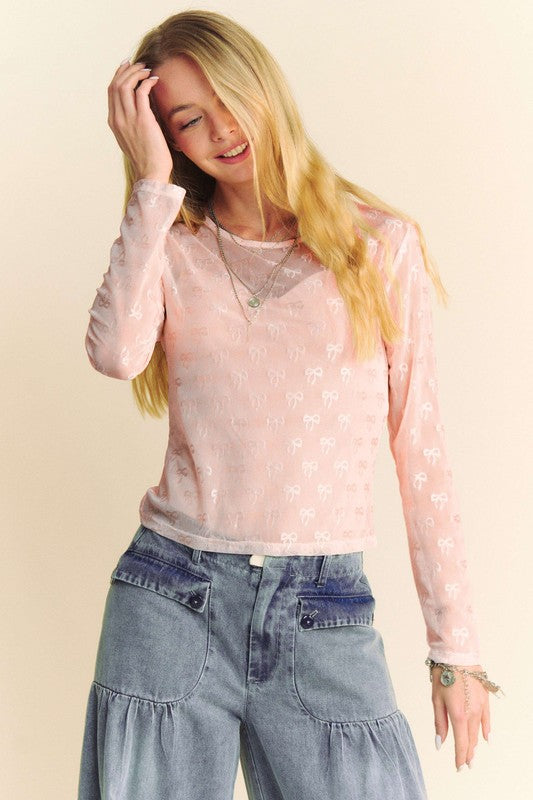 A Touch of Sweetness Sheer Top