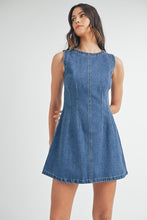 Load image into Gallery viewer, Decked in Denim Mini Dress
