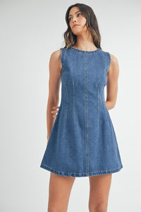 Decked in Denim Mini Dress