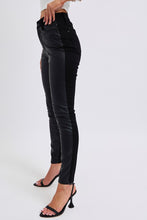 Load image into Gallery viewer, Faux Leather and Denim Black Skinny
