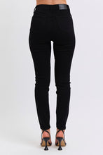 Load image into Gallery viewer, Faux Leather and Denim Black Skinny
