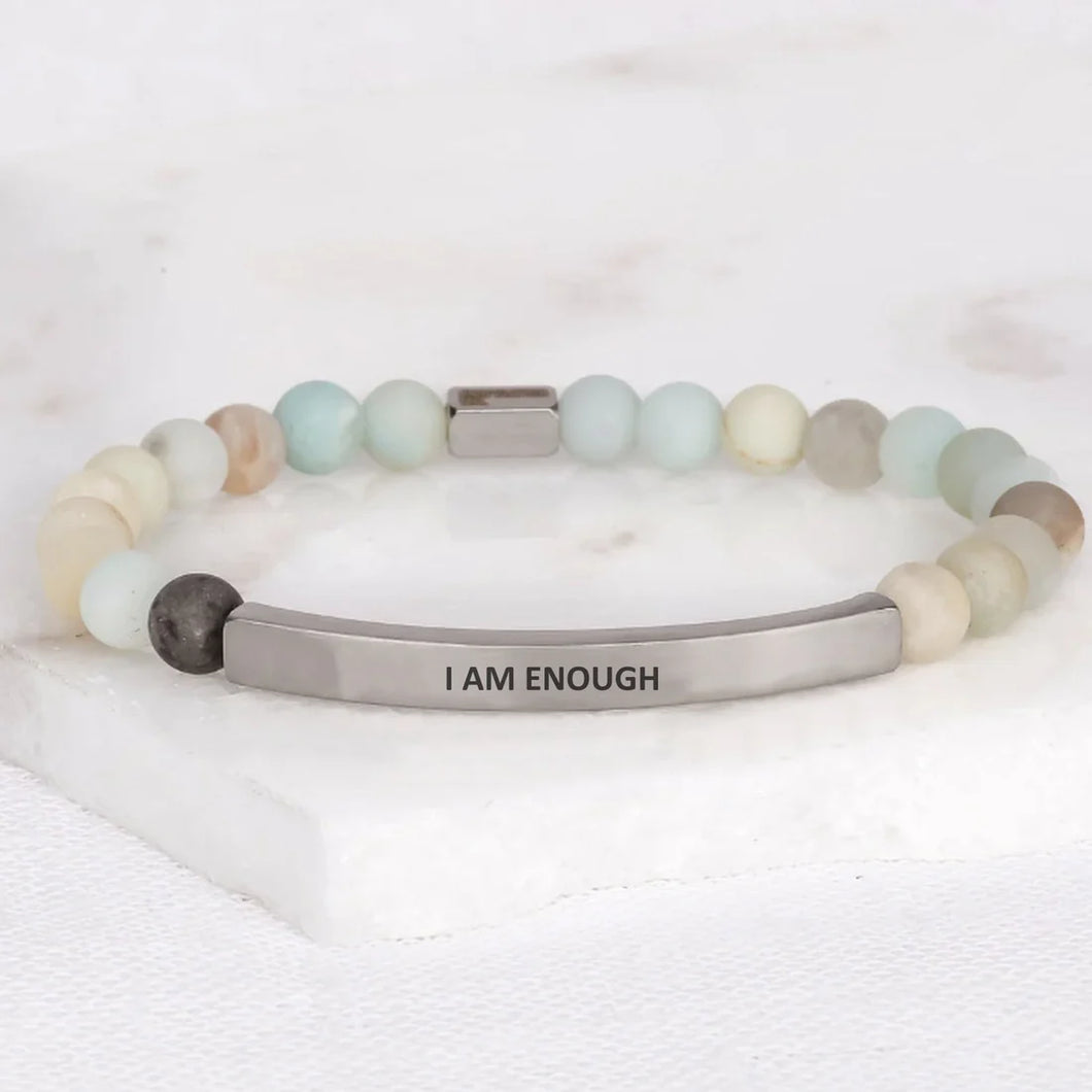 I Am Enough Amazonite Bracelet
