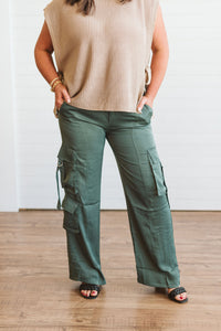 Miss Independent Silk Cargo Pants