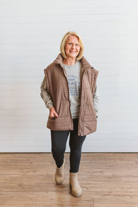 Espresso Enthusiast Puffer Vest