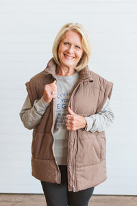 Espresso Enthusiast Puffer Vest