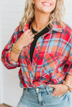 Load image into Gallery viewer, Red Hots Plaid Button-Up
