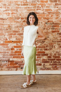 Don't Mind If I Do Satin Midi Skirt