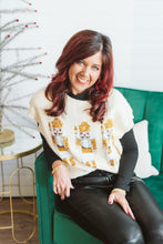 Load image into Gallery viewer, Silver &amp; Gold Sequin Sweater Vest
