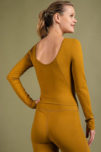 Load image into Gallery viewer, Gold Spice Long Sleeve Crop
